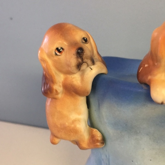 VINTAGE Lipper and Mann Basset Hounds Old Shoe Bank- BLUE - Picture 7 of 12